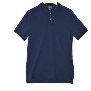 J.Crew Navy Polo Shirt Size M 100% Cotton Oarsman Revival Spring 2025